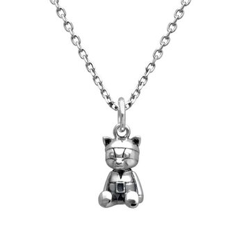 くまのぬいぐるみ ネックレス/シルバー925 つけっぱなし/シルバーアクセサリー/ひるね姫/HRN08の画像