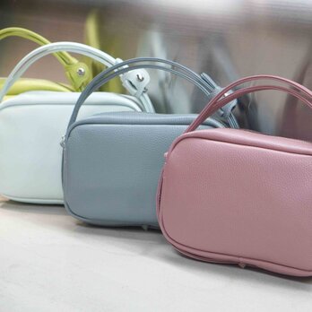 スモーキーPINK・２WAY機能ポシェットLサイズ◎内装キーホルダー付き：ポケット機能充実しています★の画像