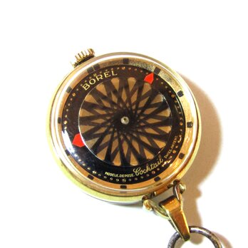60s Vintage ERNEST BOREL Cocktail Pendant Watch Necklaceの画像