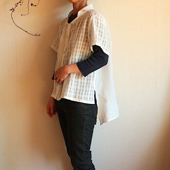 ひらりタックブラウス(ladies L)の画像