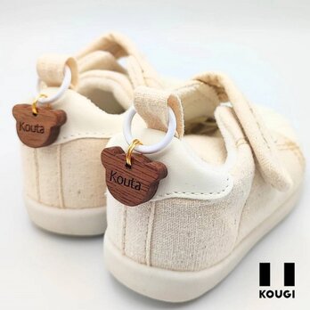 【靴用ネームタグ】ShoesTag Bear♡シューズ用タグ・名入れ付の画像