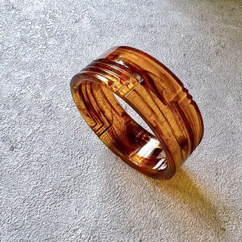B136-ヴィンテージバングル U.S.A. 1960s Tortoiseshell Acrylic Wideの画像