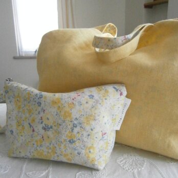 YellowLinen×花cotton Bag＆pouchの画像