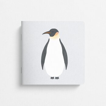コウテイペンギン丨手のひらサイズの正方形ミニノート丨動物のまなざしシリーズの画像