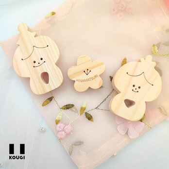 【ひな祭り】ヒノキのお雛様オブジェ♡スマイル・桃の節句の画像