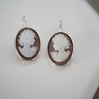 【seasons】silver925 シェルカメオピアス（L）の画像