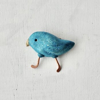 おさんぽ鳥のブローチの画像