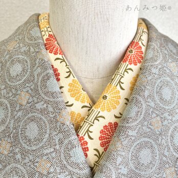 正絹の半衿 菊のれんの画像