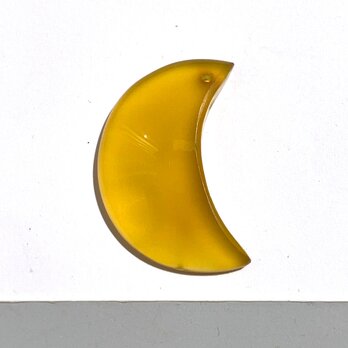 月形イエローカルセドニー[75] 31x15mm 26Cts　天然石ルース／カボションの画像