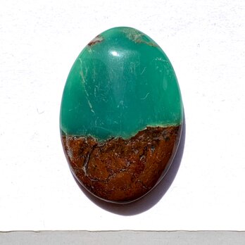クリソプレーズ[62] 33x23mm 34Cts　天然石ルース／カボションの画像