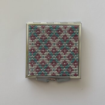 コンパクトミラー☆ビーズ織の画像