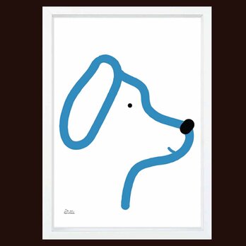 スマイリードッグ　犬　送料無料 　イラスト　A4〜A0　ポスター　アートポスター　アートsei検索新着順　3508の画像