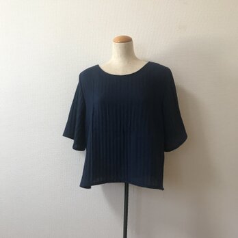値下げ　チュニックブラウス　青の画像