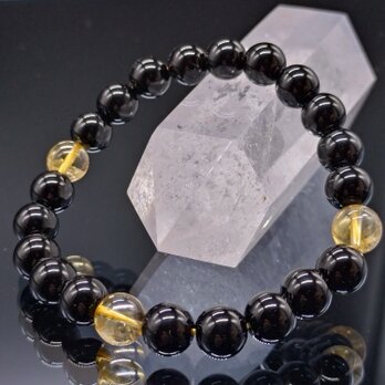 モリオン・シトリン(黄水晶)・8mm・【最高品質・鑑別済み】ブレスレットの画像