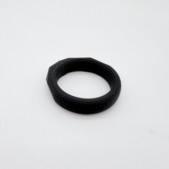 Infinite RING　植物由来樹脂アクセサリー ／　P - マットブラックの画像