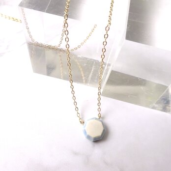 八角jewel cut necklace　（空色＋水色）の画像