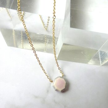 八角jewel cut necklace　（オーキッドカラー＋グレイ）のコピーの画像