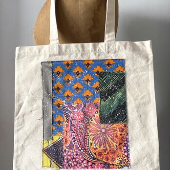 totebag /ヴィンテージファブリックのパッチワーク　トートバッグ■tf-376cの画像