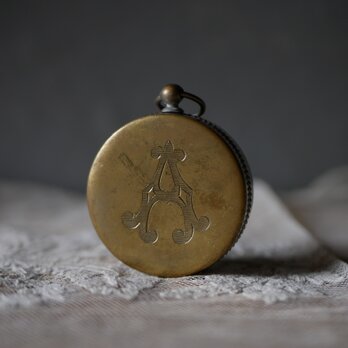 フランスヴィンテージ ペンダントトップ ラインストーン 蚤の市