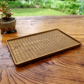 【ご注文製作】我谷盆 栗 20×14×1.2cm 栗渋染めの画像