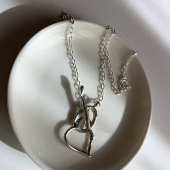 ♡Heart ♡motif symbol silver necklace シルバー　ジュエリー　ネックレス　950の画像