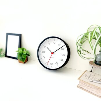 KATOMOKU plywood clock 24 Ssize ブラック km-151BKS 掛け時計 木製 小さいの画像