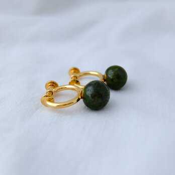 イヤリング hoop marblegreenの画像