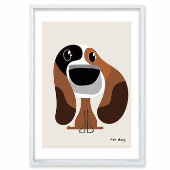 ポップだワン　犬　送料無料 　イラスト　A4〜A0　ポスター　アートポスター　アートsei検索新着順　2743の画像