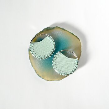 Pastel Flat【レザーピアス/イヤリング】"mint"の画像