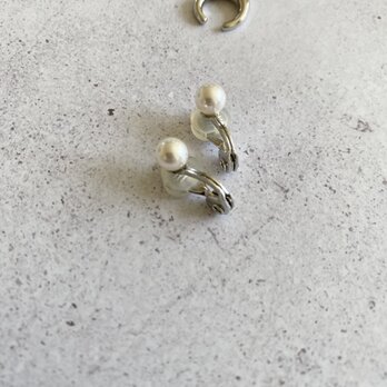 6ｍｍパール　ソフトタッチ痛みなくしっかりとホールドのイヤリング！Basic Pearls Earringsの画像