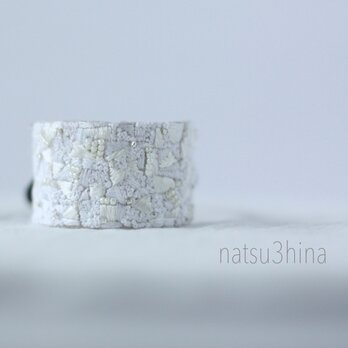 White square ヘアゴムの画像