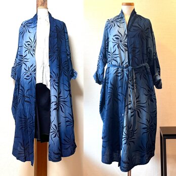 藍染ぼかし　2wayワンピース　浴衣リメイクの画像