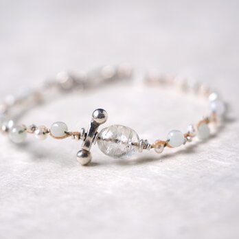 -Tourmaline quartz- braid braceletの画像