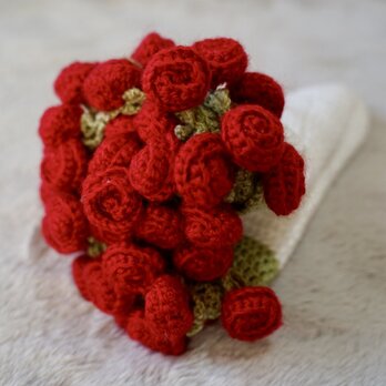 花束ブランケット バラの花 マルチカバー ランチョンマット かぎ編み ギフト