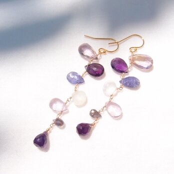 【K14gf】Mobile Earrings／モビールピアス（Purple）の画像