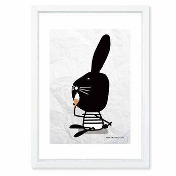 おいしっ！　ウサギ　送料無料 　イラスト　A4〜A0　ポスター　アートポスター　アートsei検索新着順　3514の画像
