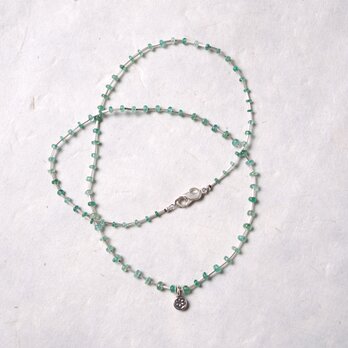 -Emerald- silver necklaceの画像