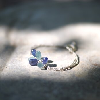 -Tanzanite・Kyanite- silver braceletの画像