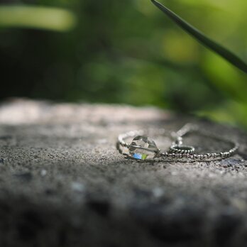 -Herkimer quartz- silver braceletの画像