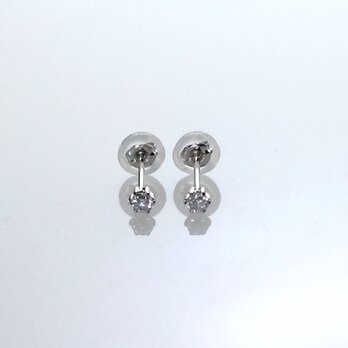 Pt900 ダイヤモンドピアス　計0.1ctの画像