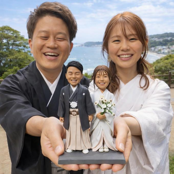 写真から作るオーダーメイドフィギュア｜結婚祝いにそっくり似顔人形｜結婚記念日ギフト｜新郎新婦 特別なプレゼント｜結婚式記念