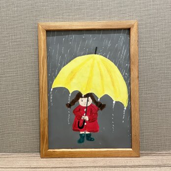 黄色い傘の画像