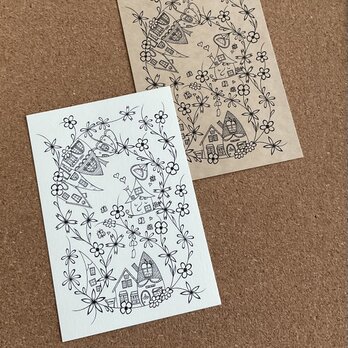 花の街19   ポストカード　2枚セットの画像