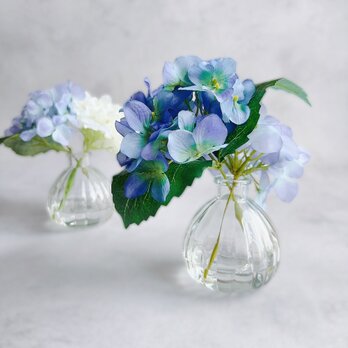 紫陽花のマジカルウォーター　Blue 枯れない花　インテリアフラワー　父の日　枯れない花の画像