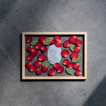 【アフターブーケ＜Strawberry Moebe M-size -赤バラ限定商品-＞】生花ブーケリメイク ブーケ保存 押し花の画像
