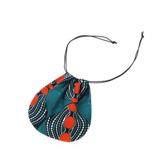 アフリカ布の巾着袋（幾何学）インナーバッグ / 小物入れ / コップ袋 / 内袋