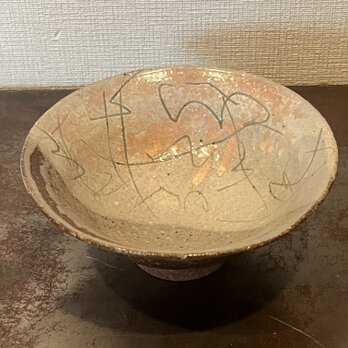 茶碗　白化粧引っ掻き紋灰志野　No.6の画像