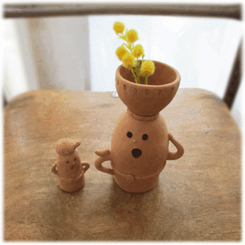 【ハニワちゃん】ちびハニワ付き　子亀の画像