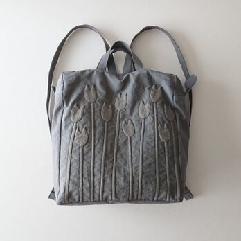 tulip applique 2way rucksackの画像