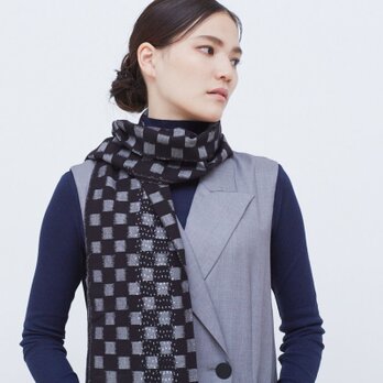 丸亀絣織物　ストール 8立ちの市松にアラレの画像